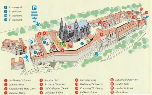 prague castle map